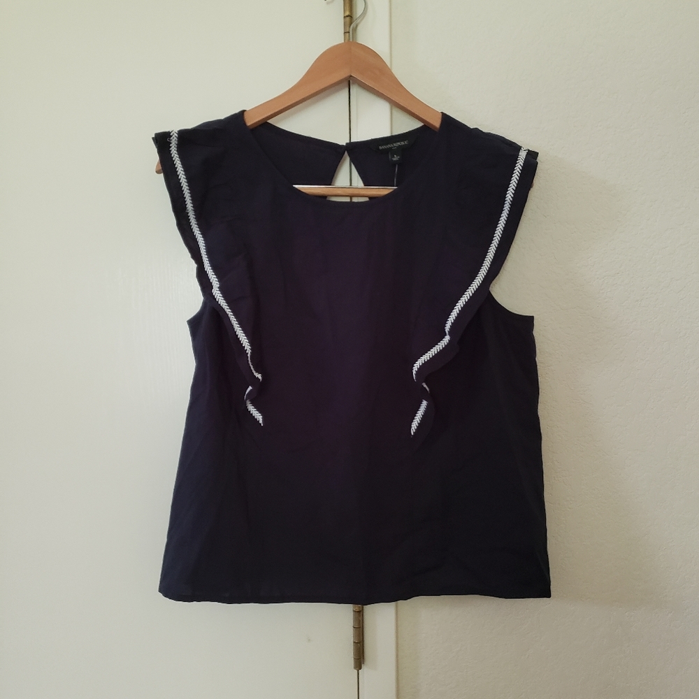 Banana republic Navy Blouse size L